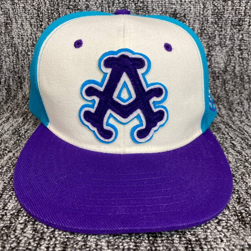Vintage Akademiks Hat Purple Teal White Y2K Streetwear Cap Embroidered Logo